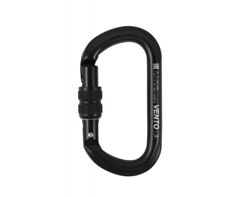 Карабин VENTO™ Овал с муфтой keylock, vpro 0042 black/vnt1042 в Владимире